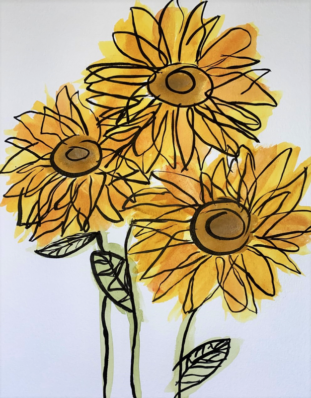 Sunflowers, available as a  print. $5